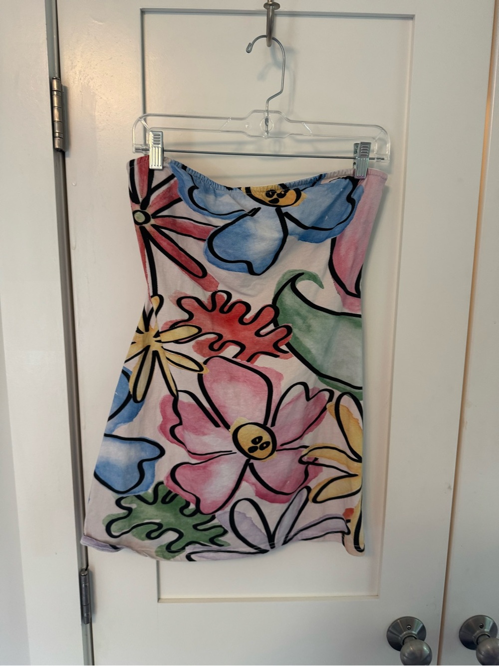Vrg Grl Multicolor Floral Strapless Mini Dress
